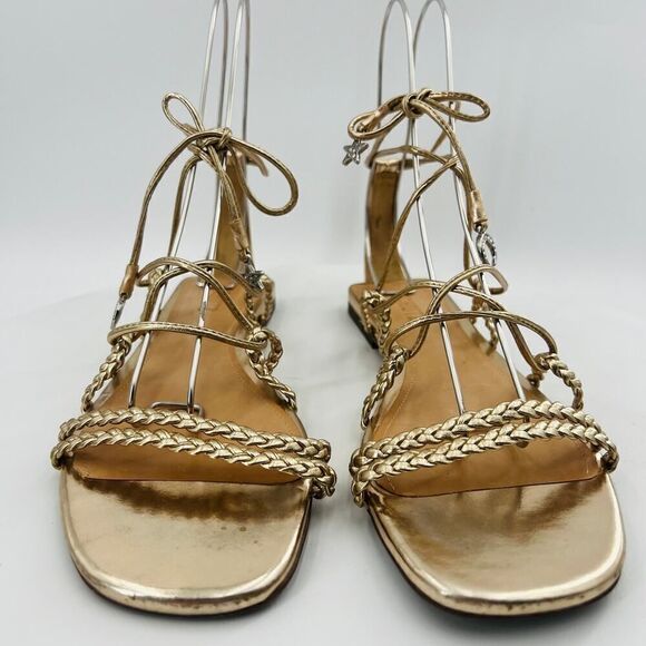Schutz Lunah Braided Flat Gladiator Sandals Size 9.5B - Picture 4 of 13